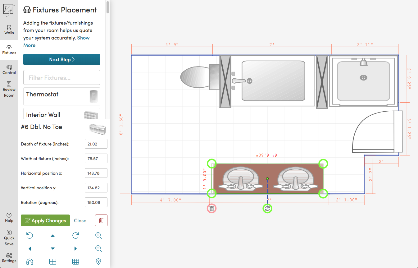 Step 3: Add Fixtures & Thermostat