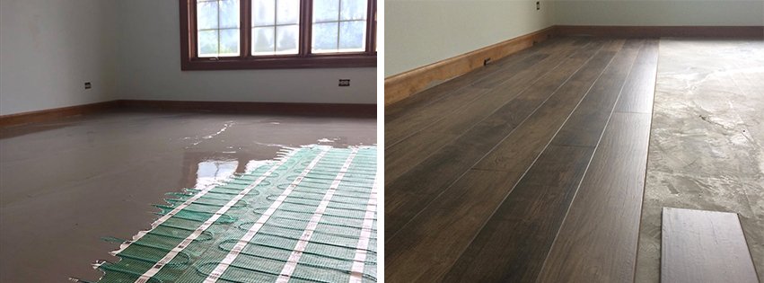 How To Install Radiant Floor Heating, How To Install Vinyl Tile On Cement Floor